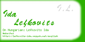 ida lefkovits business card